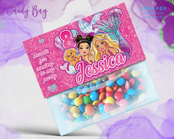 Barbie Mermaid Edible Image Cake Topper Personalized Birthday Sheet Cu -  PartyCreationz