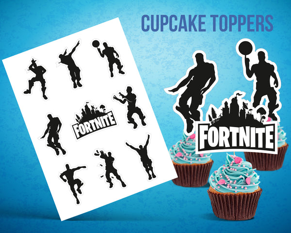 Set of Fortnite Cake Toppers