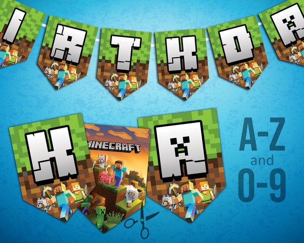 Super Birthday Set Minecraft order at the lowest price | Digital Files